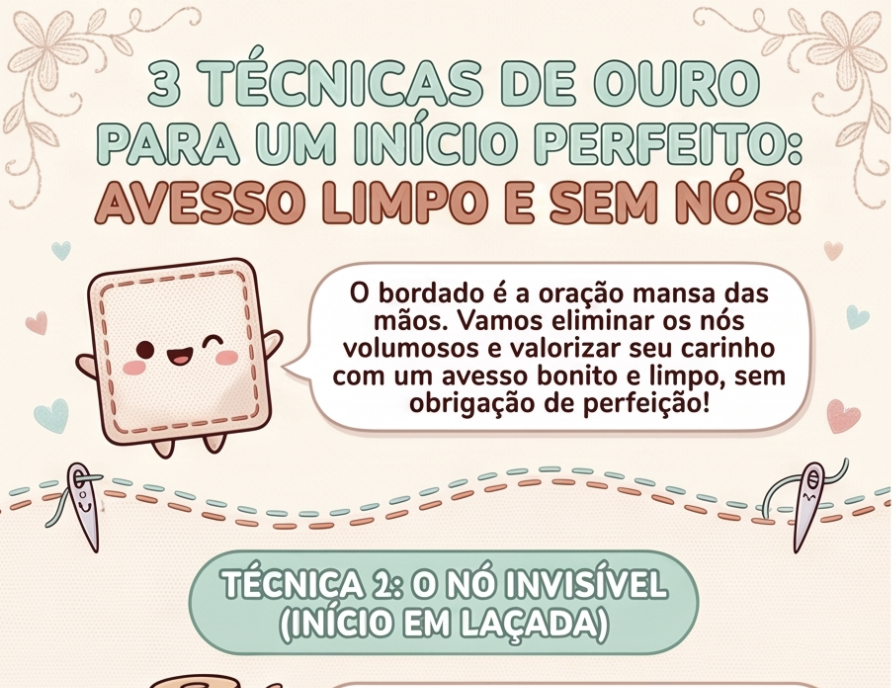Miniatura do material 3 Técnicas de Ouro para um Início Perfeito: Avesso Limpo e Sem Nós